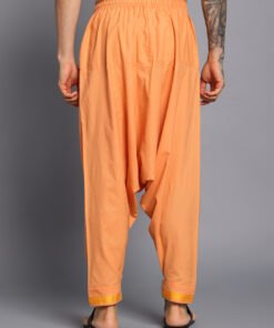 Alternative view of Men’s Cotton Loose Fit Harem Pants (Orange / Gold)