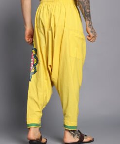 Alternative view of Men’s Cotton Loose Fit Harem Pants (Yellow / Green)