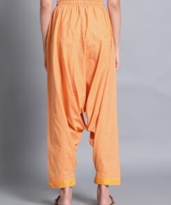 Alternative view of Women’s Cotton Loose Fit Harem Pants (Orange / Gold)