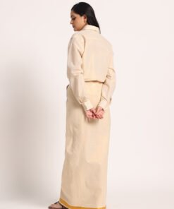 Alternative view of Women’s Cotton-Lurex Shirt & Dhoti Set (Gold)