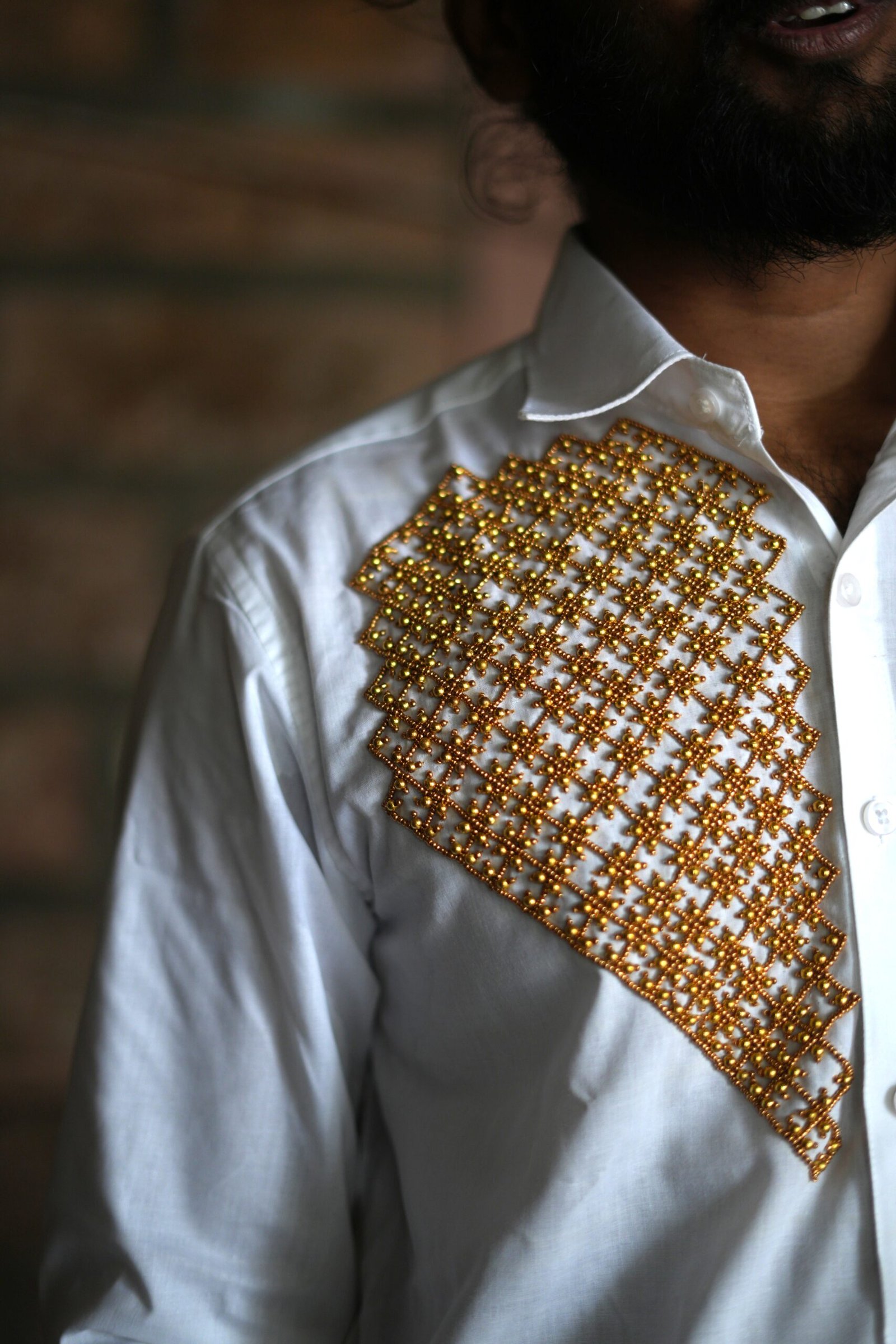 Men’s Cotton Customizable Aurum Craft Full Sleeve Shirt & Dhoti Set - Image 2
